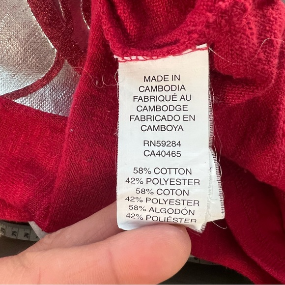 The Childrens Place Girls Silver Heart Red Tee - Picture 14 of 16